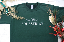 Load image into Gallery viewer, LIMITED EDITION Laced Reins EQ Signature Crewneck - Holiday Green