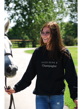 Load image into Gallery viewer, Laced Reins & Champagne Crewneck - Black