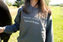 Load image into Gallery viewer, Braided Manes & Laced Reins Crewneck - Grey