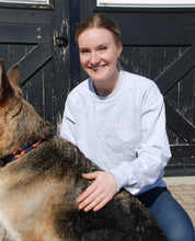 Load image into Gallery viewer, Pony Up Crewneck - Grey with Pink