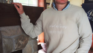 Laced Reins EQ Signature Crewneck - Sand