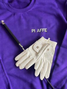 Pi Affe Crewneck - Purple with White and Black